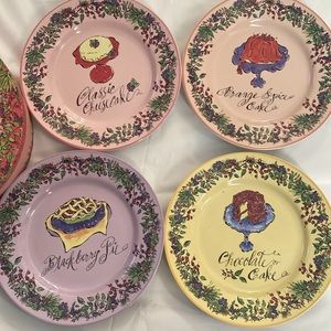 Rosanna Just Desserts Set of 4 Plates With Their Box Vintage Nice❤️
